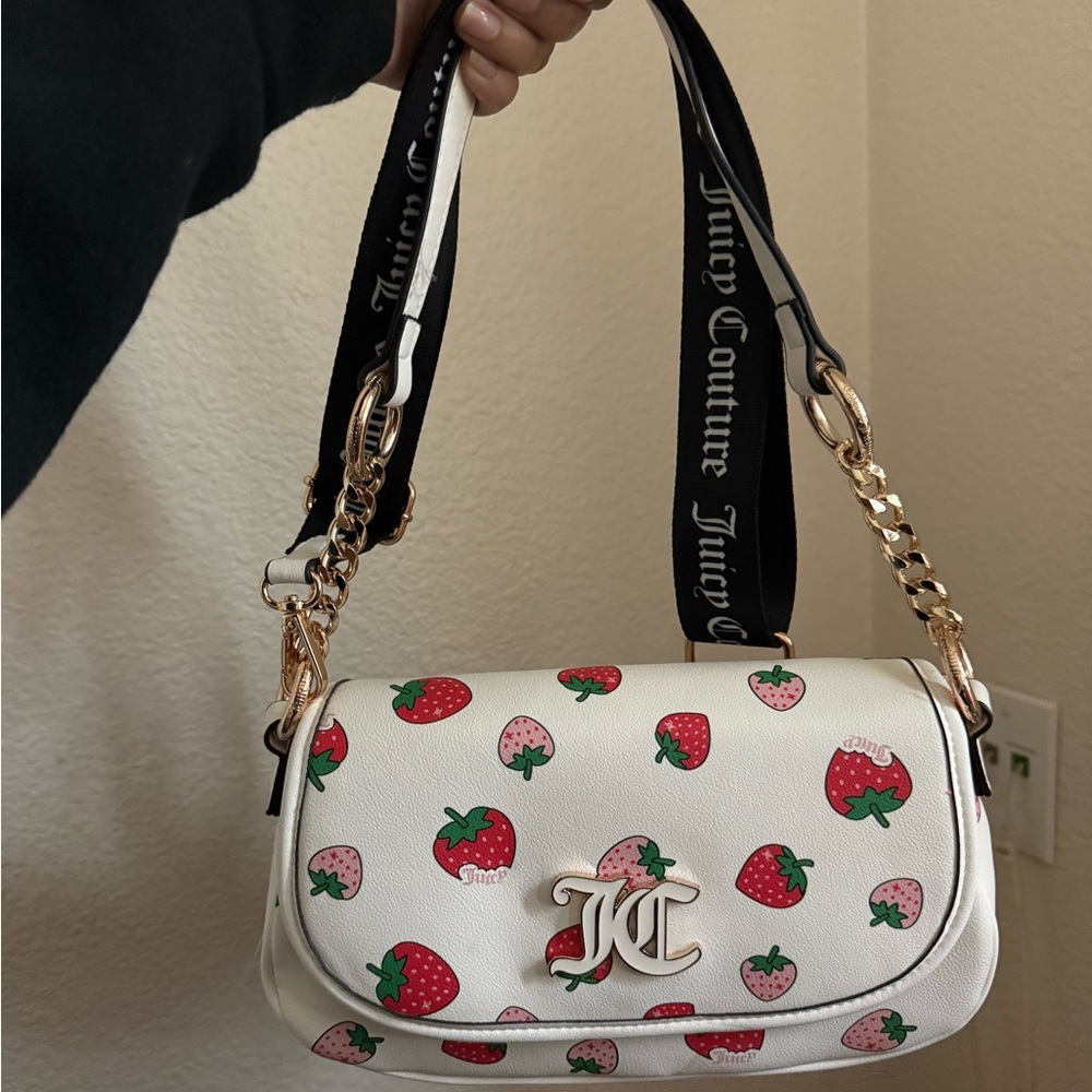 Juicy Couture White Bag with Strawberry Design